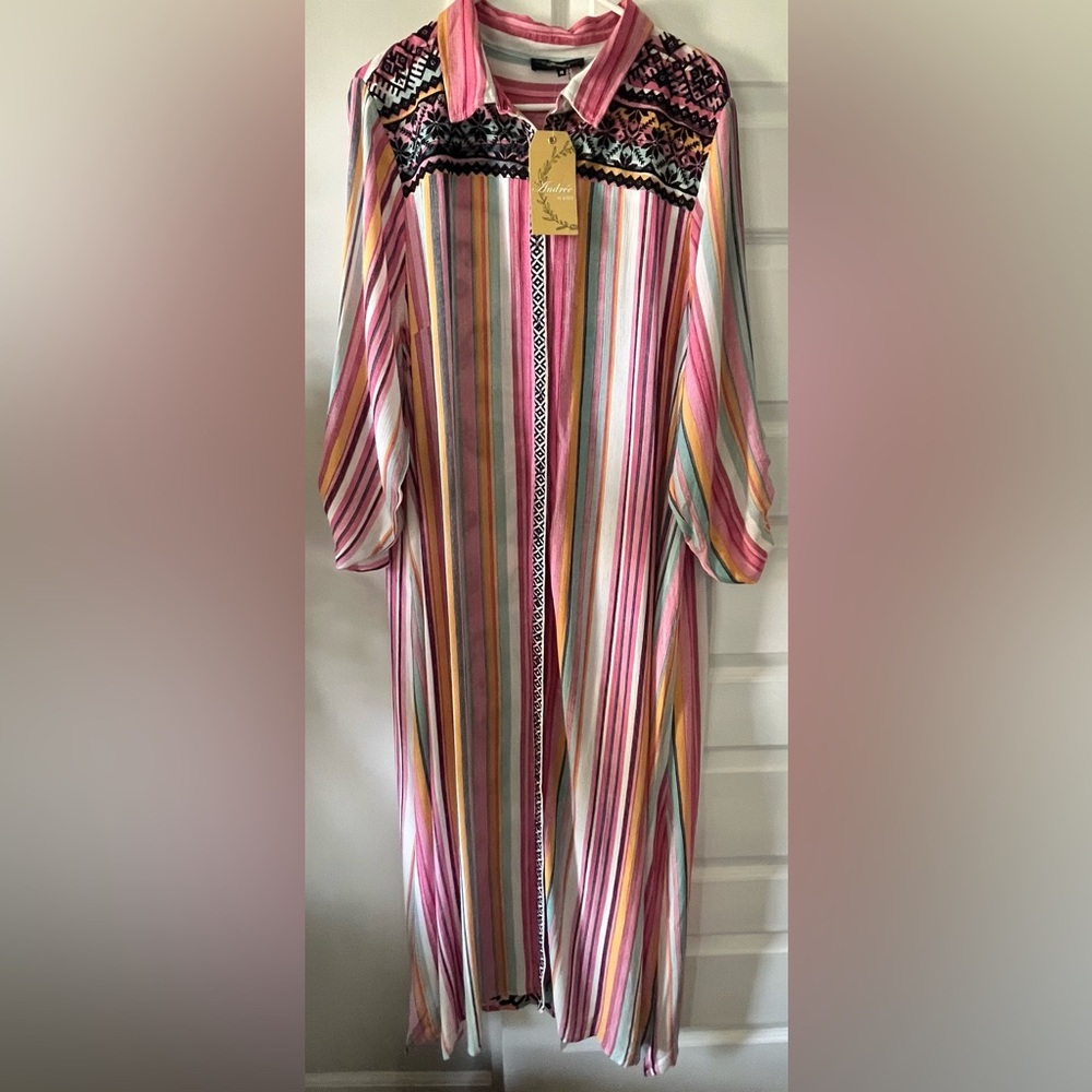 ANDREE BY UNIT Multicolor Striped Maxi Dress